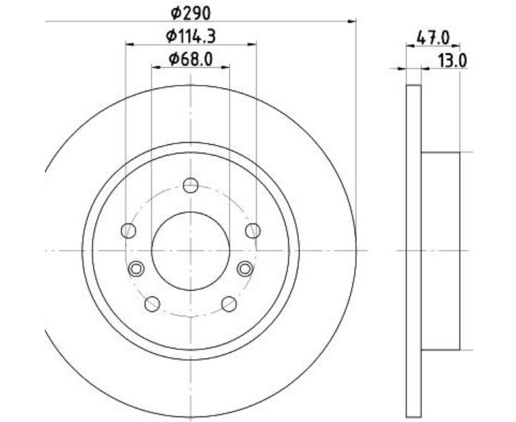 DİSK ARKA FREN NISSAN QASHQAI 13-21/NISSAN X-TRAİL 13-18/RENAULT KADJAR 15-21/RENAULT MEGANE 16-21 (290MM-5 BİJON) 43206-4EA0B